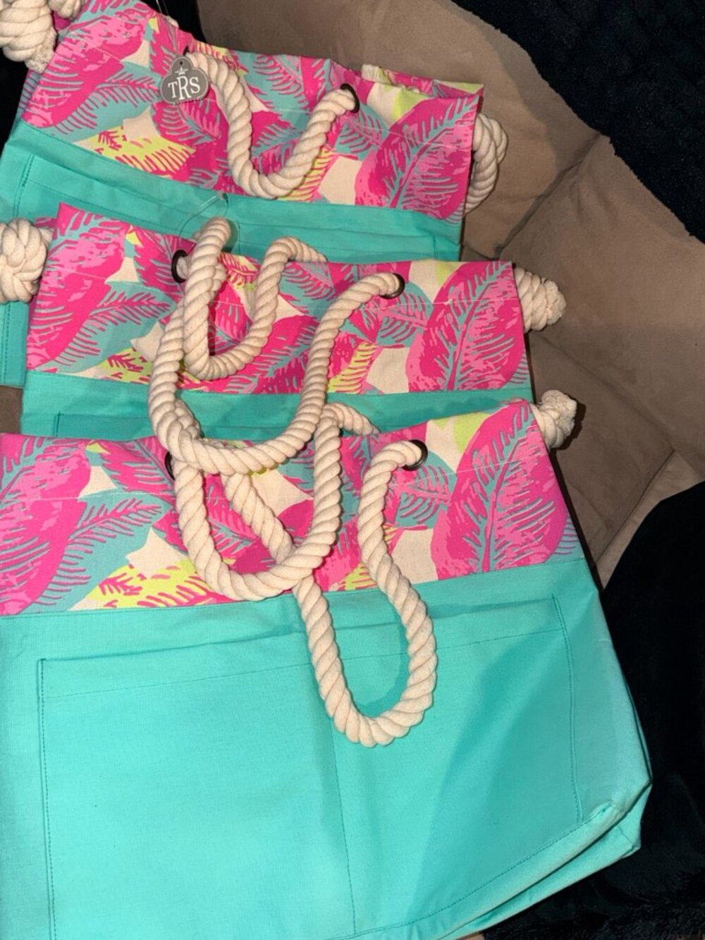 3 bundle- NWT The Royal Standard Collection Tropical Canvas Totes